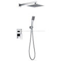 Square Recessed Rainfall Shower With Hand Set